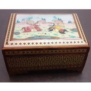 Handmade Khatam Box - Inlaid Decorative Jewelry Box